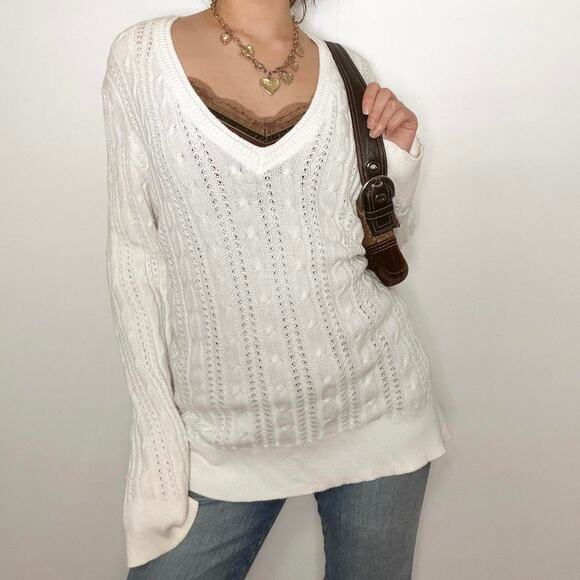 Y2k faded glory deadstock vneck sweater - Picture 2 of 7